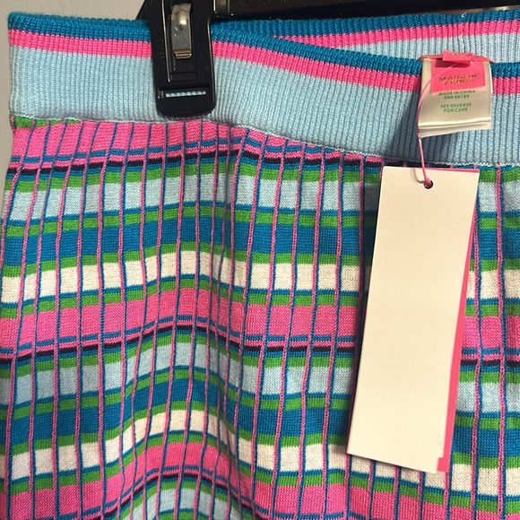 BNWT Lilly Pulitzer Avington Sweater Short Sz XL turquoise shore mermaid stripe - Picture 2 of 4